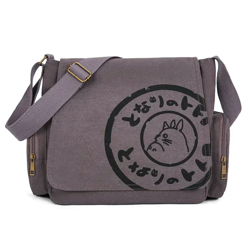 Cartoon Canvas Messenger Bag Large Capacity Tote